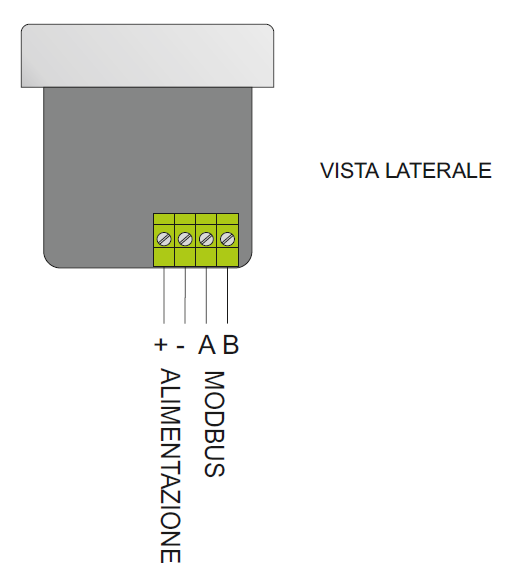 ..) Occupazione di una posizione su castelletto per l installazione Morsetto a 2 poli Collegabile ai moduli I/O UFH-RHS-DIA e UFH-RHS-DIB UFH-TH1 Sensore attivo a microprocessore per la misura della