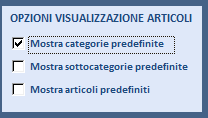 Si tratta, ovviamente, di una classificazione a titolo di esempio, che può essere completamente personalizzata.