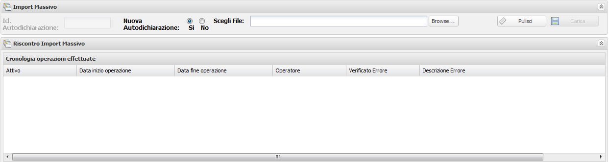 4. Caricamento del file.csv sull applicativo BIOCAR IMPORTANTE: l operazione di caricamento del file.