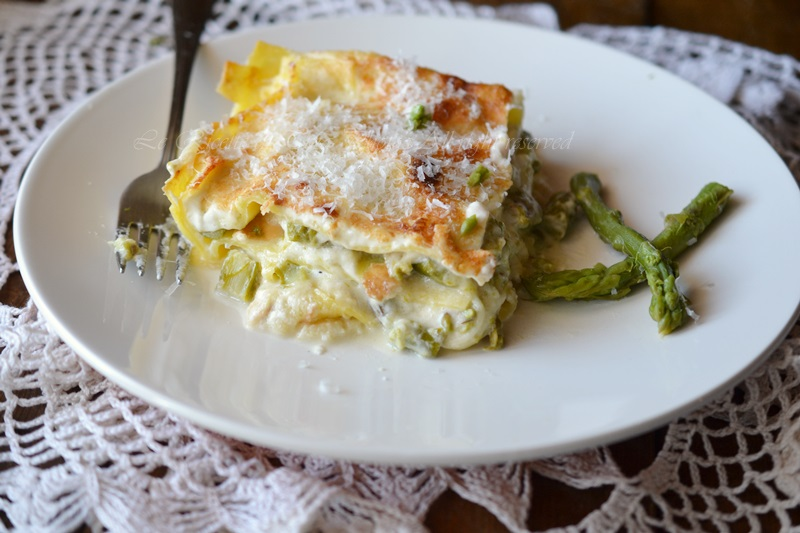 Passiamo ai primi piatti,tutte proposte al forno da preparare in anticipo come queste lasagne con asparagi e