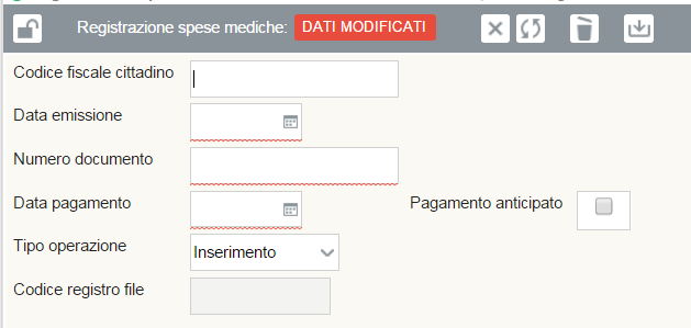 Inserimento Spese Inserimento Spese Inserendo una nuova spesa vengono richiesti i dati del contribuente (non