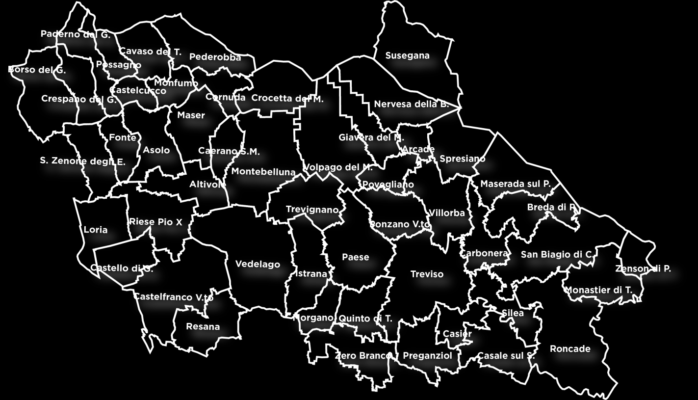 Il territorio consortile Gestione omogenea per tutti i 50 Comuni Consorziati