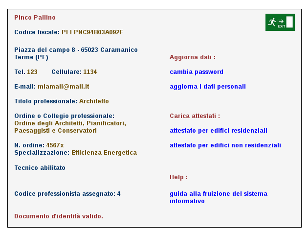 2. Utilizzo del sistema Dopo la registrazione, l utente che accede al servizio attraverso l apposito portale web, avrà a disposizione una propria pagina personale, contenente sulla sinistra i propri