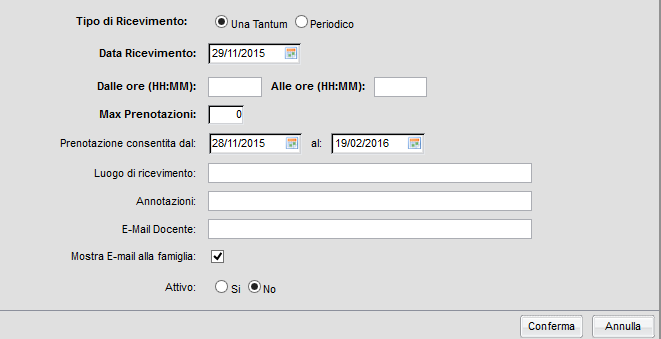 9. In caso di errori di data, orario o numero massimo di prenotazioni possibili o di cambiamenti imprevisti - che non possano più essere modificati in quanto sono già presenti una o più prenotazioni