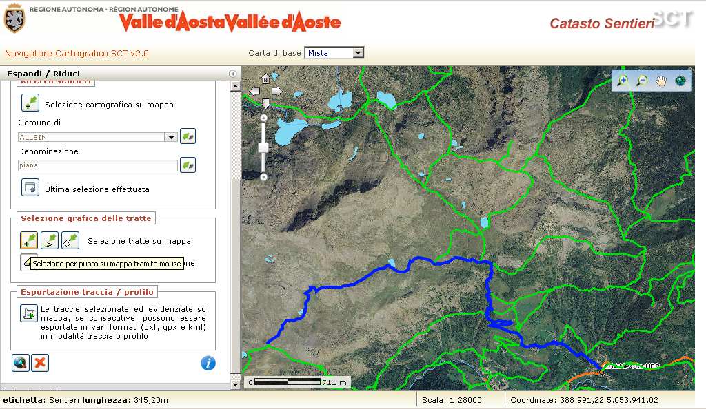 In cartografia Selezione tratte