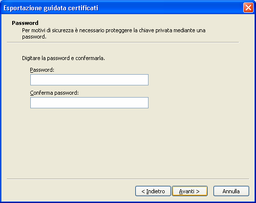 Pag. 16/33 8) Inserire una password di sicurezza che dovrà essere