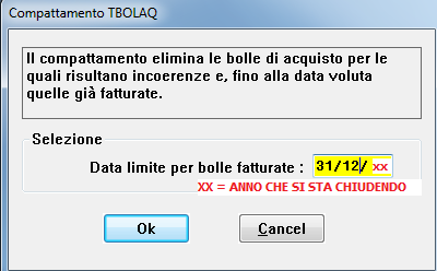 rispettivamente se le bolle da fatturare sono effettivamente fatturate, e le fatture sono state elaborate tramite le funzioni specifiche di e/satto.