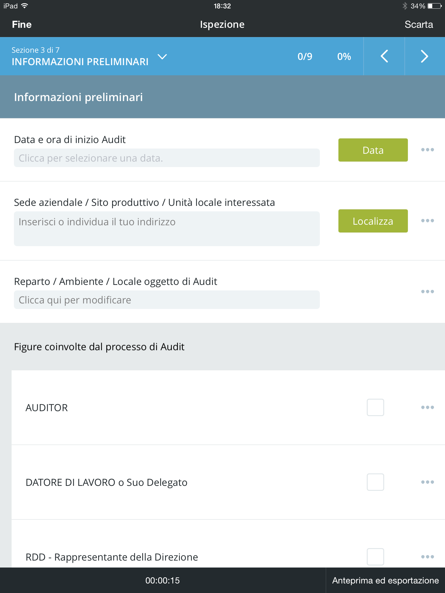 3 - INFORMAZIONI PRELIMINARI: FIGURE COINVOLTE Inserire le informazioni di base richieste; completare con