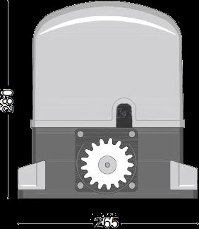 MOTORIDUTTORI SINGOLI PER CANCELLI MOTORIDUTTORE POWER 400 230/24V CARATTERISTICHE TECNICHE MP400 MP400-24V Alimentazione motore 230 Vac 24 Vcc Peso max anta 400 Kg 400 Kg Potenza motore 300 W 300 W