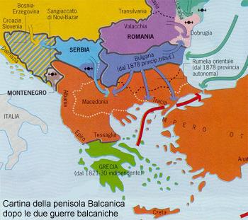 La questione dei Balcani 1912 Prima Guerra Balcanica: la Lega Balcanica (Serbia, Bulgaria, Grecia) si coalizza contro la Turchia.