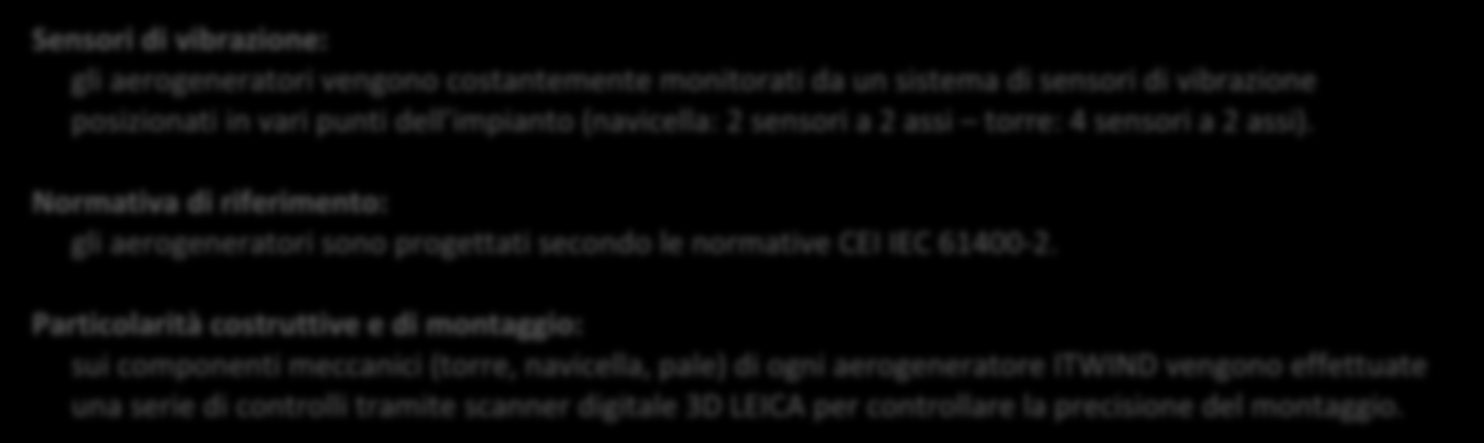 Potenza (kw) Modello itwind SE-IT20SW - Rev04 Rotore tripala: Numero pale: 3 Materiale pale: fibra di vetro / resina epossidica Lunghezza: 7,5 m Rotazione: antioraria Torre: tubolare, autoportante