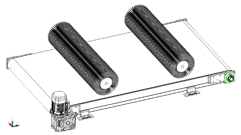 Movimento verticale dei gruppi su pattini e guide cementate e sistema di bilanciatura pneumatico di c.