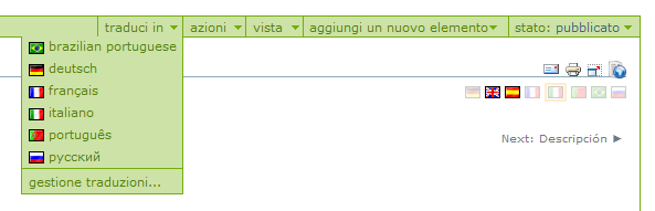 PROCEDURA PER TRADURRE IL MANUALE A PARTIRE DAL PLONE DI GVSIG Come tradurre un documento Per cominciare l attività di traduzione del manuale attraverso il plone, si selezioni a partire da un browser