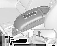 Sedili, sistemi di sicurezza 45 Supporto imbottito regolabile Bracciolo Bracciolo base Bracciolo FlexConsole Tirare la leva e far scorrere il supporto imbottito nella posizione desiderata.