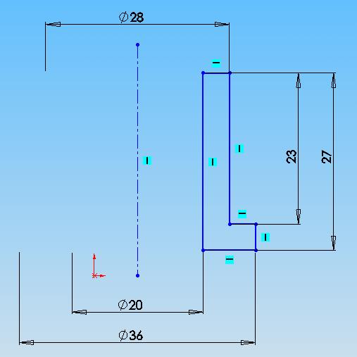 Realizzare un solido di rotazione attorno all asse indicato.