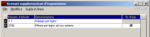 4. Andate successivamente nell'sds, nella quale si dovranno creare gli scenari espositivi supplementari (ES).