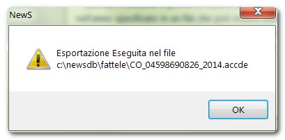 NewS Pro Fattura PA - Conservazione delle Fatture Elettroniche L'utente deve specificare l'anno a cui fa riferimento la conservazione.