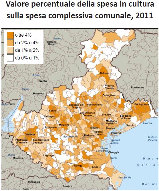 L Atlante Veneto della Cultura è una miniera di dati, di elaborazioni, di grafici, di cartogrammi, di confronti e informazioni che consentono di apprezzare lo