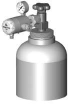 IL RIDUTTORE DI PRESSIONE L ossigeno non va mai utilizzato per semplice laminazione attraverso la valvola della bombola; l erogazione deve essere assicurata mediante l ausilio di apparecchi chiamati