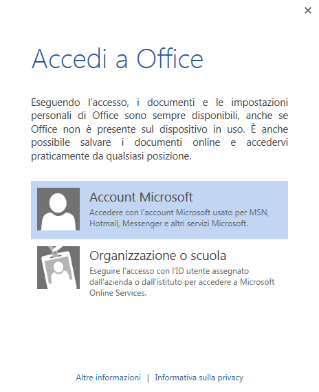 Novità relative alla barra multifunzione Accesso a Office Da oggi è possibile lavorare sempre e dovunque.