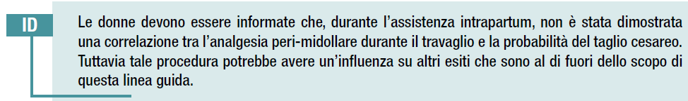 ANALGESIA DURANTE il TRAVAGLIO di PARTO Una Revisione Cochrane 2005 (21 RCT) valuta gli effetti dell analgesia epidurale VS nessun intervento farmacologico di controllo del dolore.