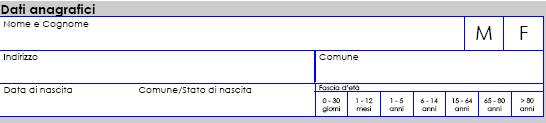 Sez. 7 Luogo d intervento Scrivere il luogo d intervento comunicato dalla CO 118 (Comune, Frazione, Via, n civico) Nominativo Scrivere il cognome sul campanello o altri nominativi di riferimento