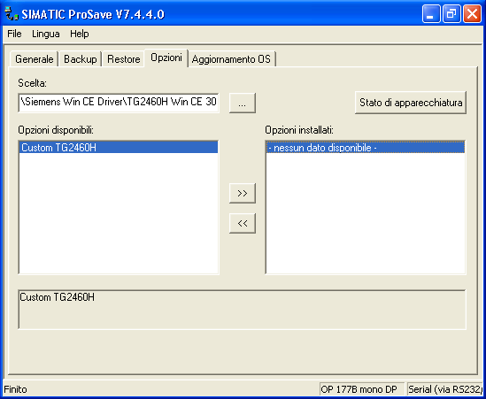 Stampante CUSTOM TG2460H. File di installazione per pannelli con sistema operativo Windows CE 3.0 Stampante CUSTOM TG2460H. File di installazione per pannelli con sistema operativo Windows CE 5.