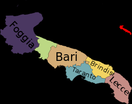 La parte amministrativa Il capoluogo di regione è Bari e le sue