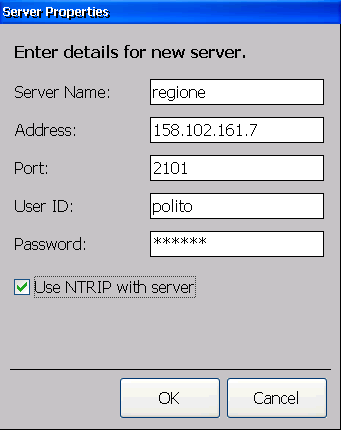 Attivare le impostazioni protette da User ID e Password per la connessione GPRS.