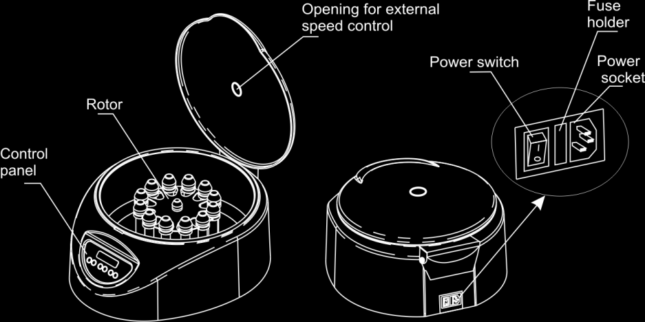 2. Informazioni generali LMC-3000 è un moderna centrifuga da tavolo per laboratorio progettata per la sedimentazione di cellule, batteri, lieviti, elementi figurati del sangue.