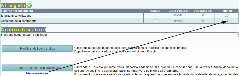 Dopo aver cliccato sul pulsante, il sistema avviserà dell avvenuta elaborazione.