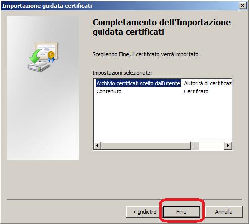 Selezionare Autorità di certificazione