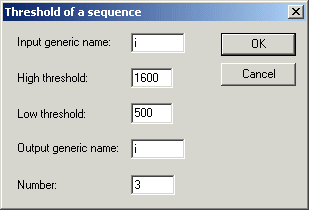 È possibile modificare queste soglie per tutta la sequenza con il comando TH_CUT.