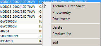 Documenti: per accedere alla finestra riportante l elenco dei documenti associati al prodotto selezionato (file PDF, Excel etc.