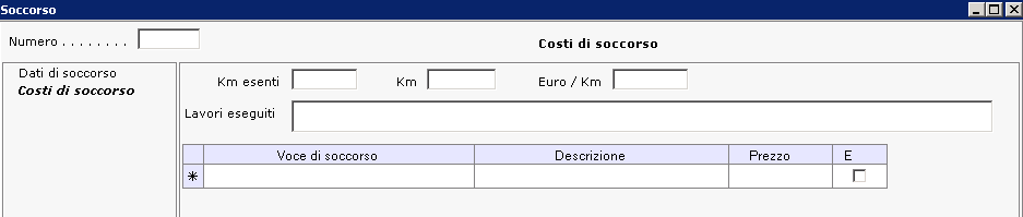 Nel caso in cui il deposito del veicolo non sia necessario, è possibile utilizzare le funzioni del software appositamente dedicate all intervento di soccorso