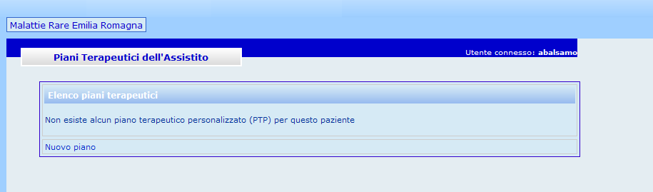 PIANO TERAPEUTICO PERSONALIZZATO ATTIVO: SCADUTO: validità stabilita dallo specialista periodo di validità