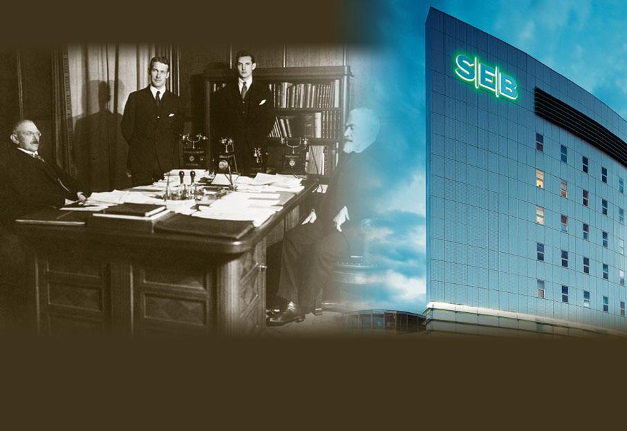 SEB history 1800 1900 2000 1856 Stockholms Enskilda Bank founded 1864 Skandinaviska Banken founded in Gothenburg 1972