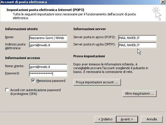 Identificare il proprio server SMTP dalle