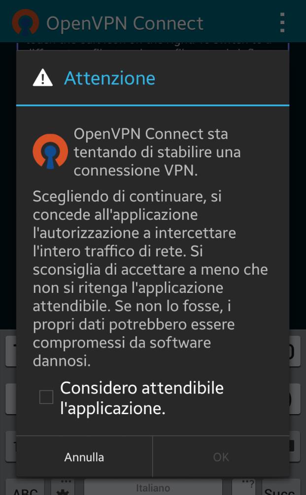 Come Access Server Hostname digitare openvpn.unibs.