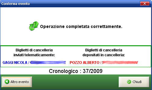 Figura 4 - predisposizione biglietto/notifica ATTENZIONE: la maschera di cui alla figura è provvisoria; è infatti in corso di realizzazione una modifica a seguito della quale il testo (visualizzato