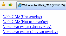 Apparirà: 4) Si può così scegliere se collegarsi al DVR con il programma WEB CMS (una versione web un po più leggera del CMS o DVR PLAYER) oppure se utilizzare un