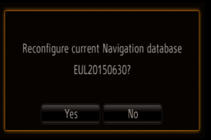 2 Riconfigurazione del solo database di navigazione (Il processo viene eseguito quando la versione del software del sistema nella pennina
