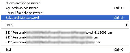 Chiudere un database Per chiudere il database o archivio password, procedere nel seguente modo: su File > Chiudi il file delle password (come da immagine); se il file non stato salvato sarà chiesto