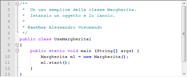 JAVA Gestione del Multi-threading La classe Thread Un esempio monothread Margherita: il metodo run() MARGHERITA: IL METODO RUN() ESERCIZIO 00-00-03-14