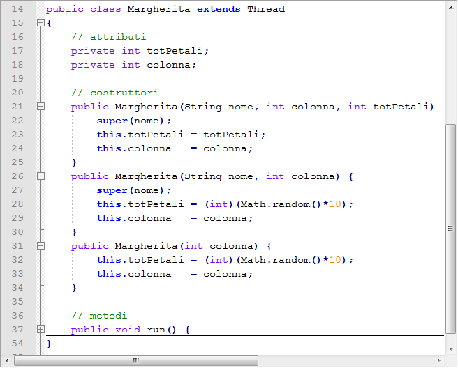 JAVA Gestione del Multi-threading La classe Thread Un esempio multi-thread Margherita MARGHERITA E se volessimo avviare più thread dal main?