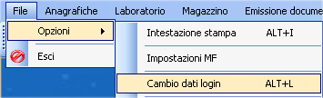 Intestazione stampa (ALT + I) Compilare tutti i campi e