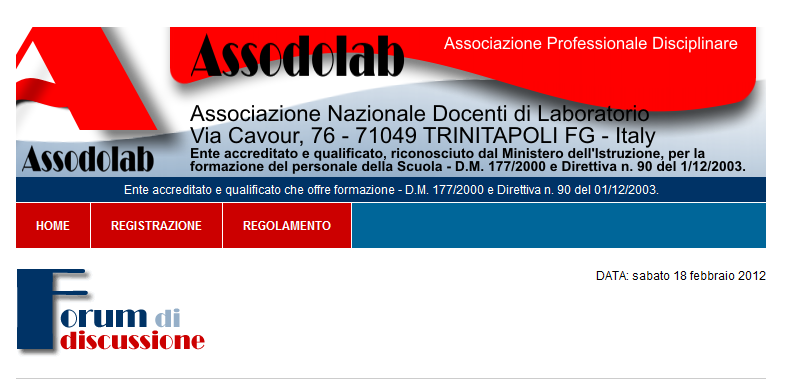 L articolo inserito dal direttore della certificazione è quello riferito a: «SWA CERTIFICATE Siti Web Accessibili: per noi, per loro...».