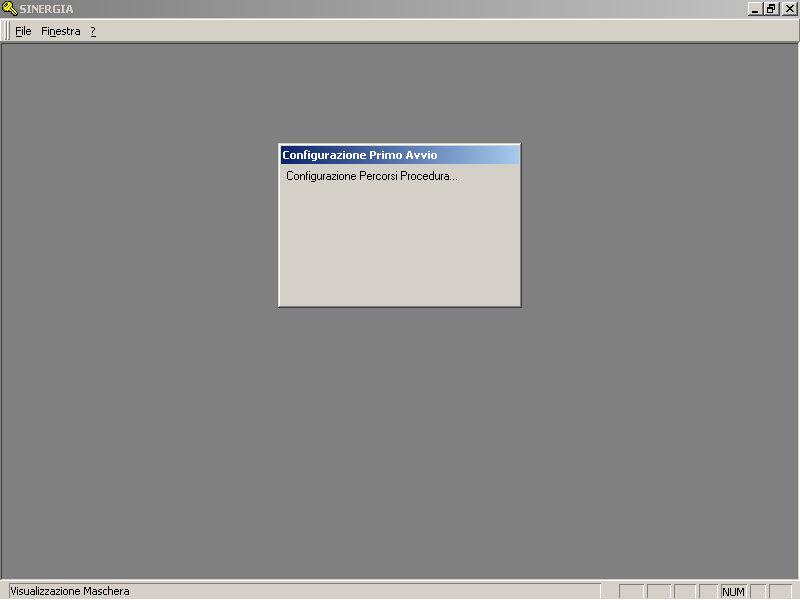 Personalizzazione della Procedura a) Primo avvio della procedura Al primo avvio della procedura verranno
