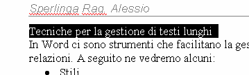 Pag.34 Per applicare uno stile: selezioniamo un testo Scegliamo lo stile dalla barra di