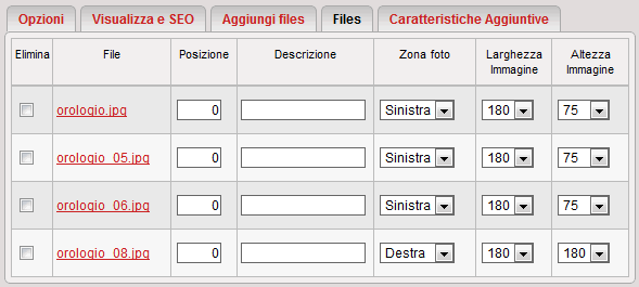 12 di 28 20/05/2012 17:54 fig. 6.3 Accedento al Tab (scheda) VISUALIZZA e SEO è possibile inserire per ciascun prodotto una presentazione SEO per i motori di ricerca.